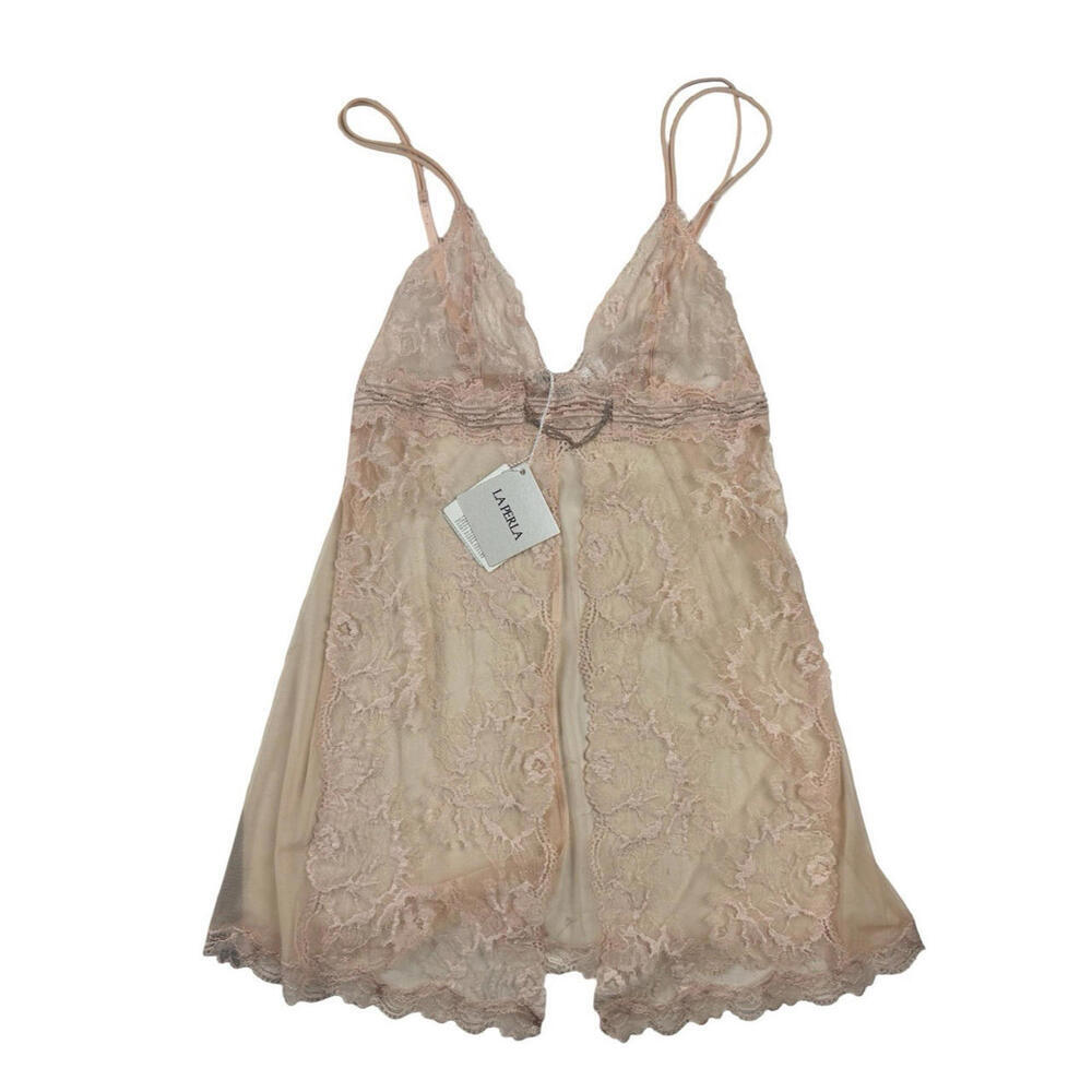 La Perla Chemise Baby Doll Floral Lace Pink Size S